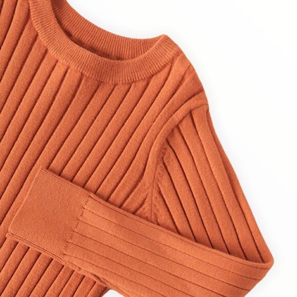 ZARA Kids | Orange | RIBBED KNIT SWEATER - Picture 3 of 6